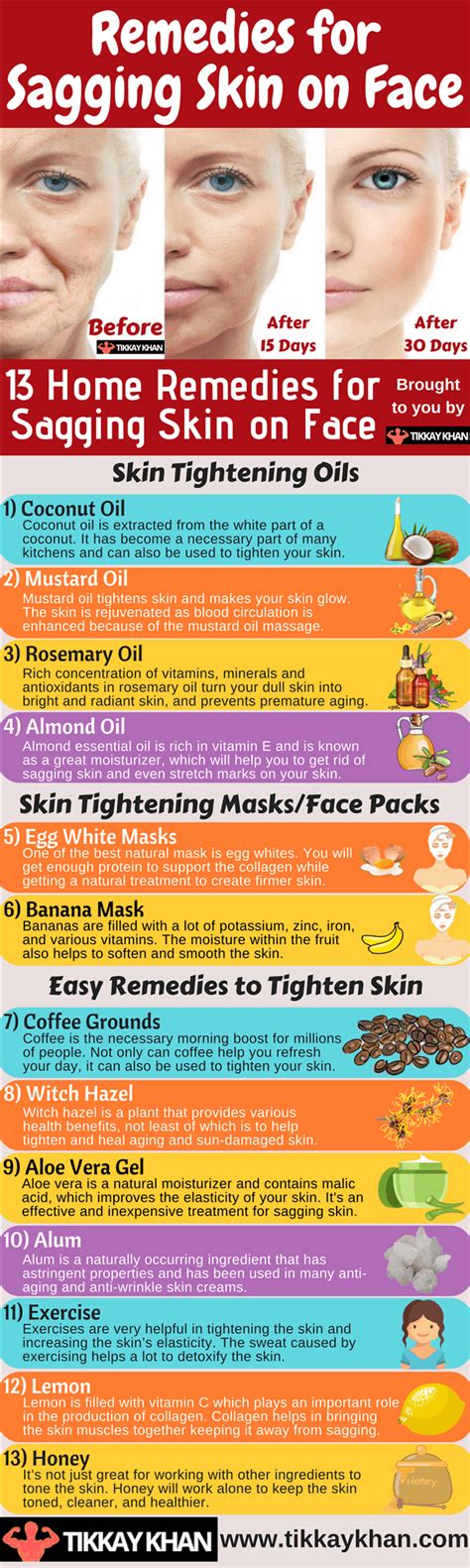 13 Home Remedies for Sagging Skin on Face - Tikkay Khan