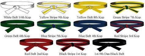 Taekwondo Belts Ranking System