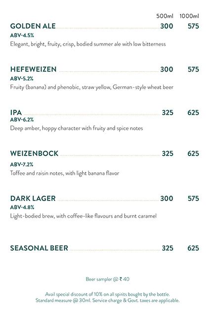 BIERGARTEN - WHITEFIELD - BANGALORE Menu, Photos, Images and Wallpapers ...