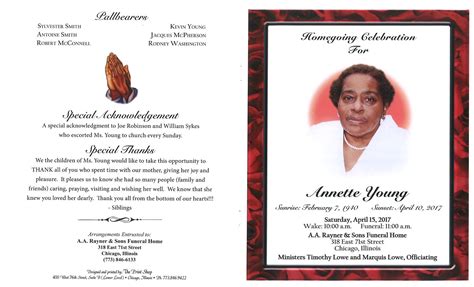 Annette Young Obituary | AA Rayner and Sons Funeral Home