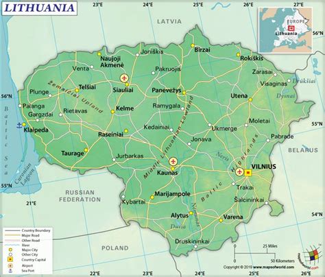 What are the Key Facts of Lithuania? | Geography map, Country maps ...