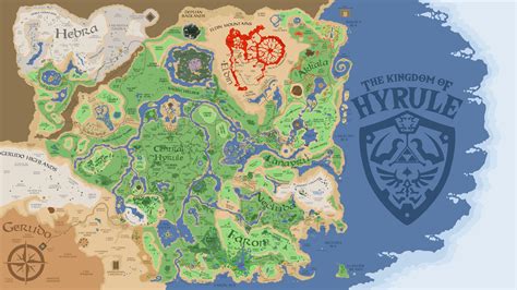 Legend Of Zelda Breath Of The Wild World Map