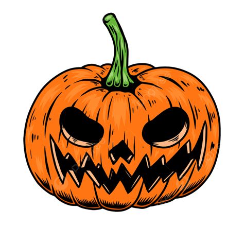 Ilustración De Calabaza De Halloween De Miedo PNG ,dibujos Símbolo, Firmar, Elemento PNG y ...