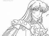 InuYasha Coloring Pages Sesshomaru Line Art By ShoushiKaito  Free sketch template