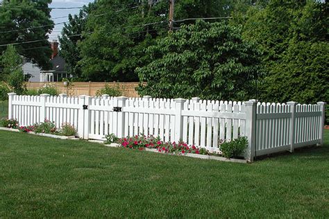 unique fencing: PICKET VINYL FENCE