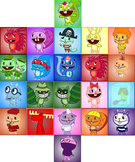 Happy Tree Friends Characters Coloring Pages