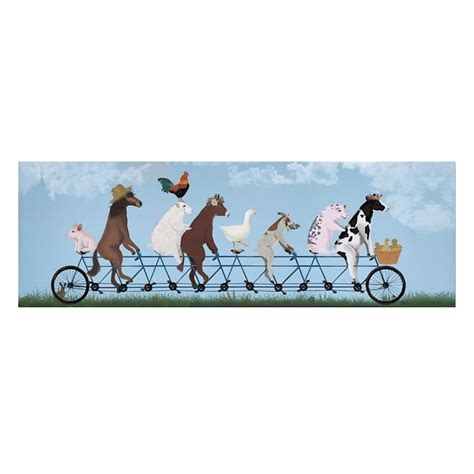 36X12 Farm Animal Canvas Wall Art