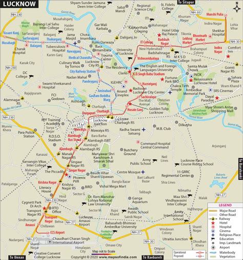 Find information on Lucknow, the capital city of Uttar Pradesh india via this detailed map. The ...