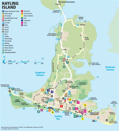 hayling-island-map | Fishery Creek Touring Park