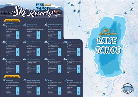 sentar exilio Monarquía lake tahoe ski resorts map calidad obispo Gran ...