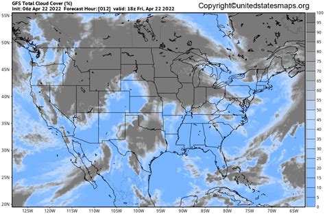 US Cloud Cover Map [United States Cloud Cover Map]