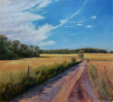 Through the Country Fields - Landscape Oil Painting - Fine Arts Gallery ...