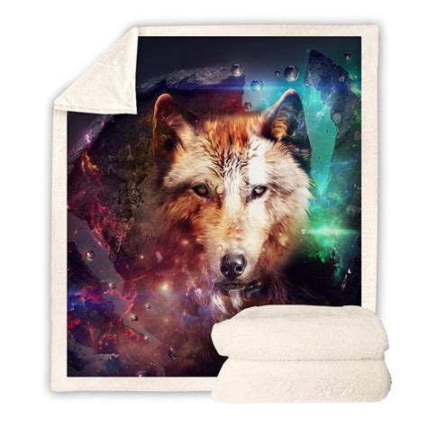 Wolf Throw Blanket | Animal Wolf Fleece Blanket for Adult Kids - HOMEYWOW