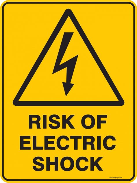 Warning Sign - RISK OF ELECTRIC SHOCK - Property Signs