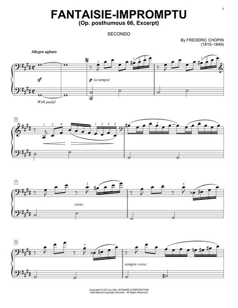 Frederic Chopin Fantaisie - Impromptu Sheet Music Notes, Chords