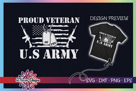 Proud Veteran of the U.S Army USA Flag Graphic by ssflower · Creative Fabrica