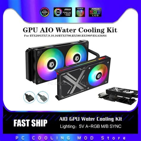 GPU AIO Cooling Kit For Universal Graphic Card RTX20GTX7,9,10,16RTX5700 ...