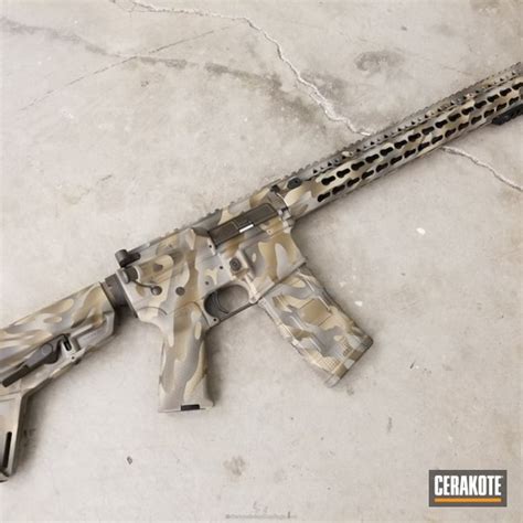 Cerakote Desert MultiCam on this Custom AR-15 by JARED HARSHAW | Cerakote