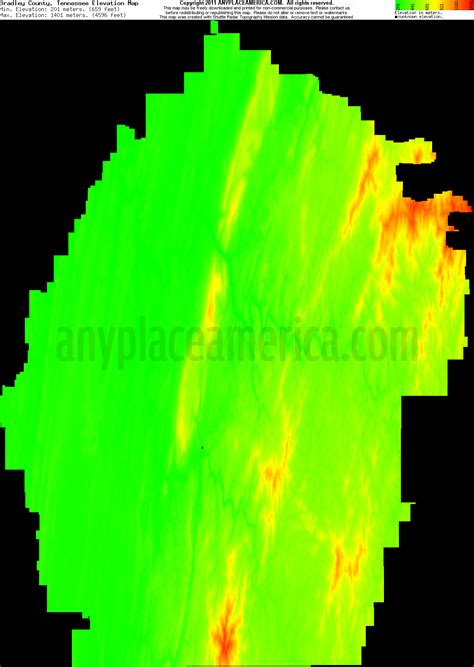 Free Bradley County, Tennessee Topo Maps & Elevations