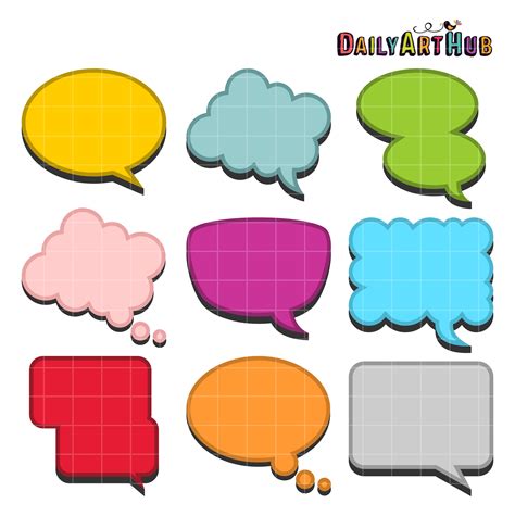 Contoured Callout Shapes Clip Art Set – Daily Art Hub – Free Clip Art ...