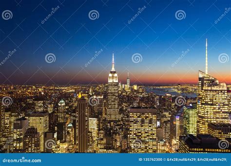 New York City sunset time stock photo. Image of landscape - 135762300