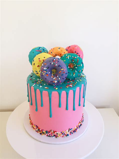 27+ Amazing Image of Donut Birthday Cake Donut Birthday Cake Donut Drip ...