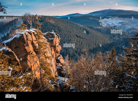 Rabenklippe at the Harz Mountains National Park, Germany Stock Photo ...