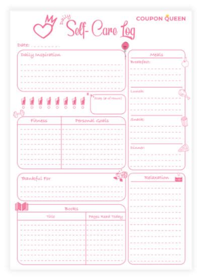 Printable Self Care Activity Worksheets