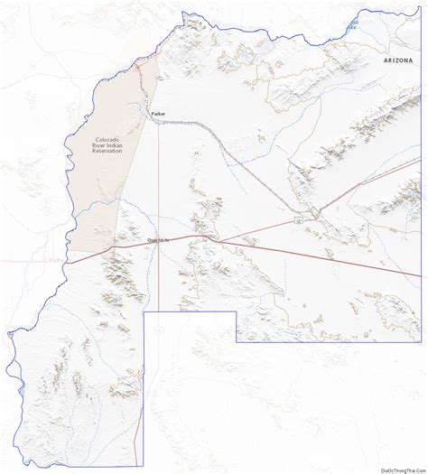 Map of La Paz County, Arizona