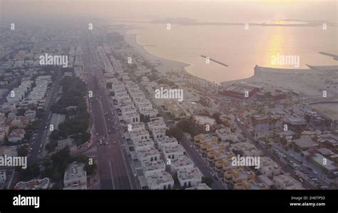 United Arab Emirates aerial view. Dubai, district, highway aerial view ...