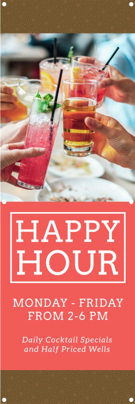 Bar Happy Hour Banner Template | MyCreativeShop