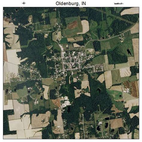 Aerial Photography Map of Oldenburg, IN Indiana