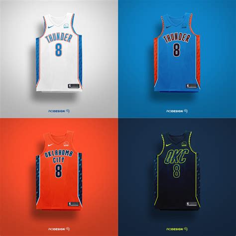 OKC Thunder jersey set concept. What do you think? : r/Thunder