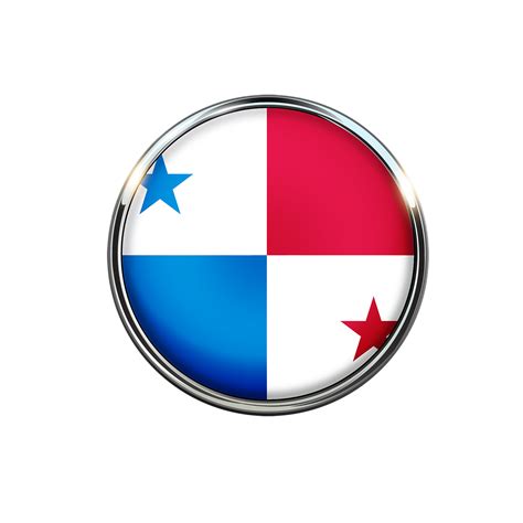 Panama Flag Circle Country Red PNG | Picpng