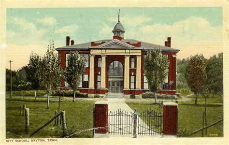 Writerquake: Old Postcard Wednesday--City School, Dayton, Tennessee