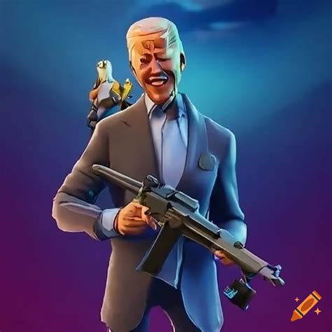 The joe biden fortnite skin hitting the griddy