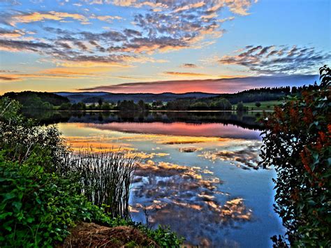 Peaceful Lake with Sunset Photograph by M Bleichner - Fine Art America