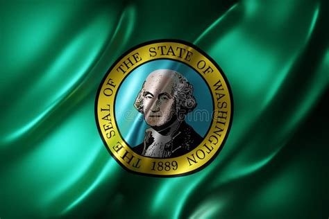 Washington State flag stock illustration. Illustration of sign - 256794170