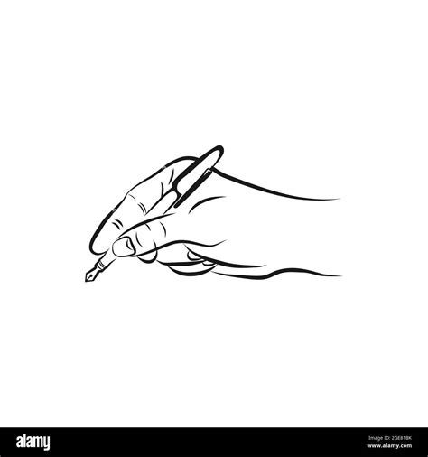 writing hand and pen icon vector logo template.EPS 10 Stock Vector ...