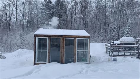 Our Wood Heated Greenhouse | Heating An Off Grid Winter Garden Greenhouse in Canada year round ...