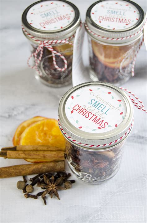 Easy Christmas Potpourri Gift Jars with Free Printable Tags ...