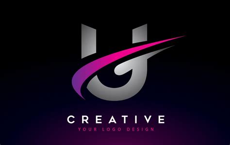 Creative U Letter Logo Design with Swoosh Icon Vector. 4881070 Vector Art at Vecteezy