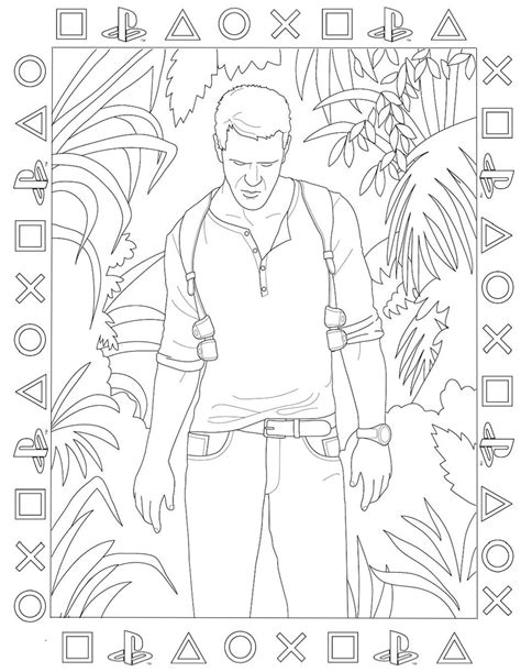 Colour in your own Nathan Drake from Art for the Players: the official colouring book from ...