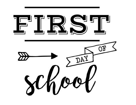 First Day of School Sign Free Printable - Paper Trail Design