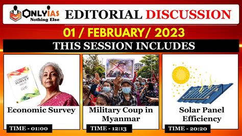 01 February 2023, Editorial And Newspaper Analysis, Economic Survey ...