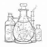 Download Educational Drawing Of Beakers And Glass Flasks Coloring Pages  sketch template