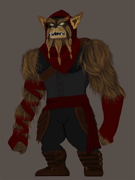 My first [OC] character drawing. Bugbear Rogue. : r/DnD