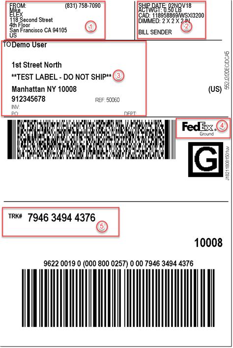 Fedex Printable Label