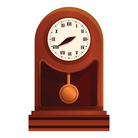 Decoration pendulum clock icon, cartoon style 14225882 Vector Art at ...