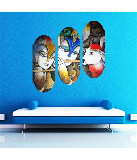 Impression Wall Radha Krishna PVC Multicolour Wall Stickers - Buy Impression Wall Radha Krishna ...